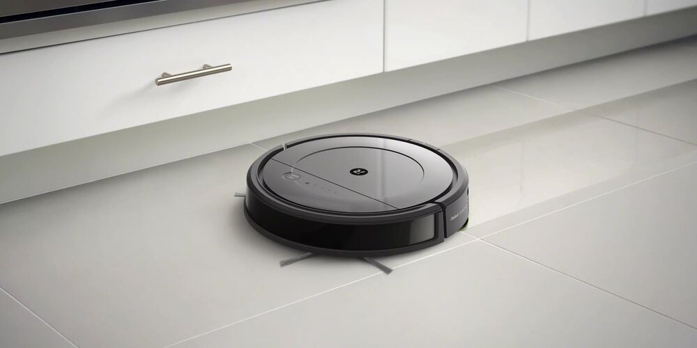 Robot Roomba a lavar o chão