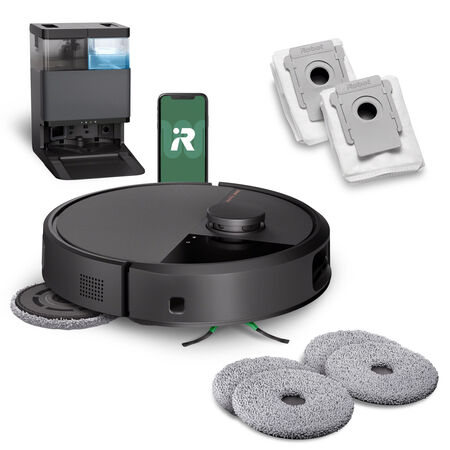 Roomba&reg; Plus 505 Combo-Roboter + AutoWash&trade; Dock&nbsp;&ndash; Schwarz + zus&auml;tzlich Zubeh&ouml;r